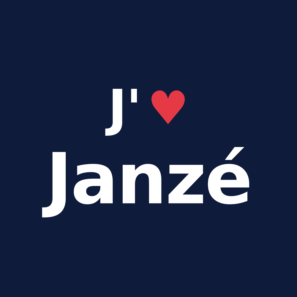 T-shirt personnalisé Janzé — design J'aime Janzé