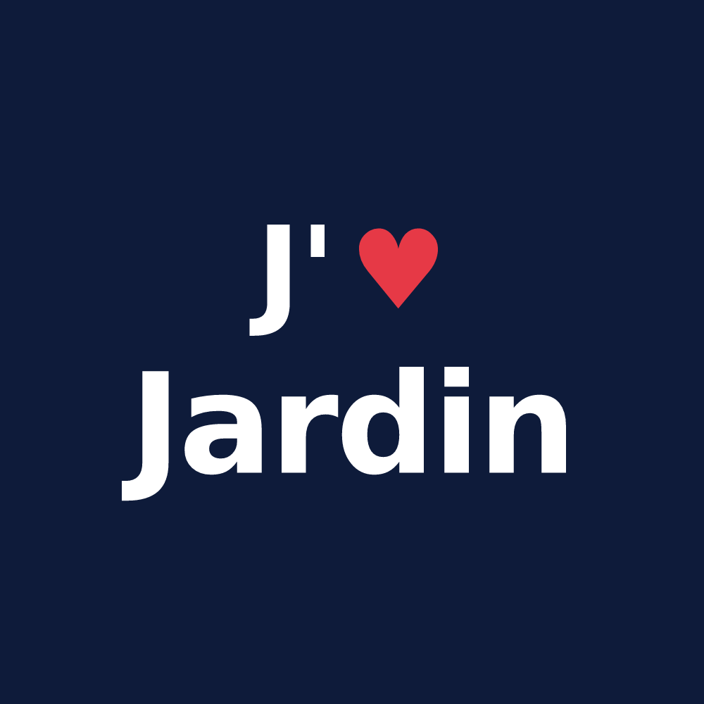 T-shirt personnalisé Jardin — design J'aime Jardin