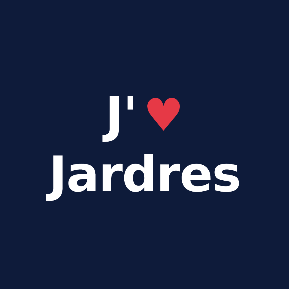 T-shirt personnalisé Jardres — design J'aime Jardres