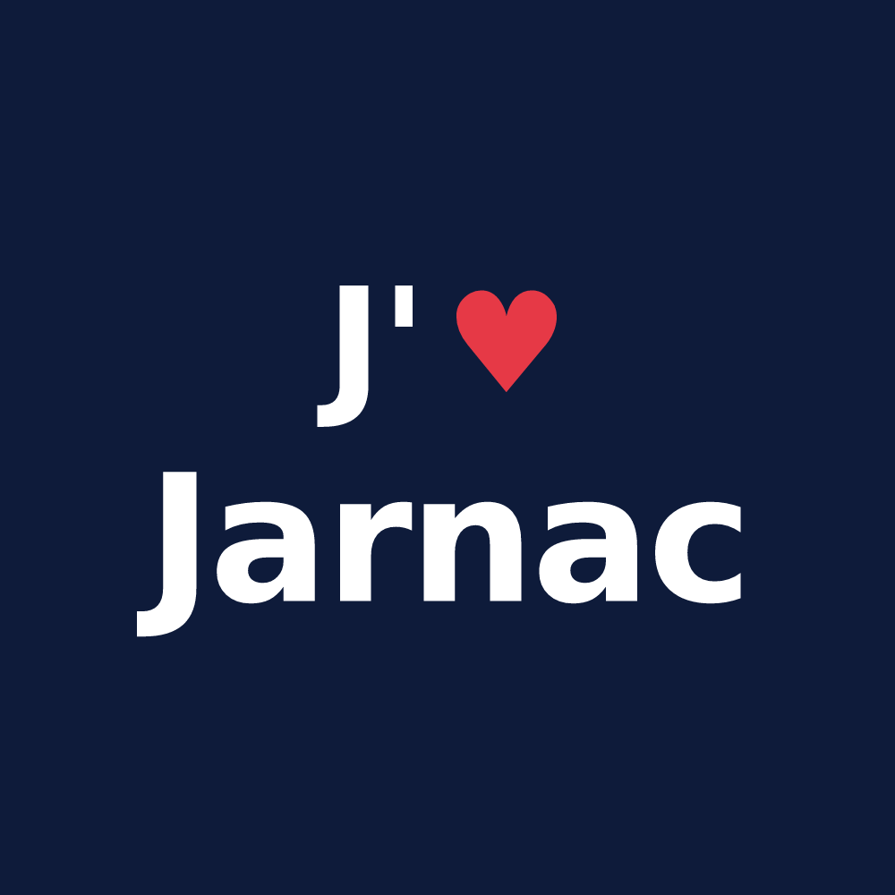 T-shirt personnalisé Jarnac — design J'aime Jarnac
