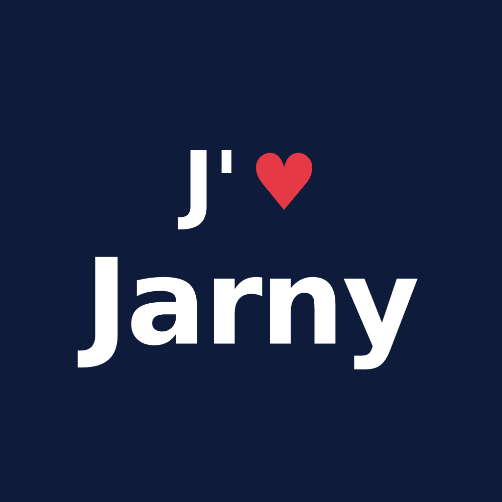 T-shirt personnalisé Jarny — design J'aime Jarny