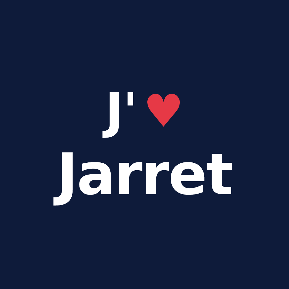 T-shirt personnalisé Jarret — design J'aime Jarret