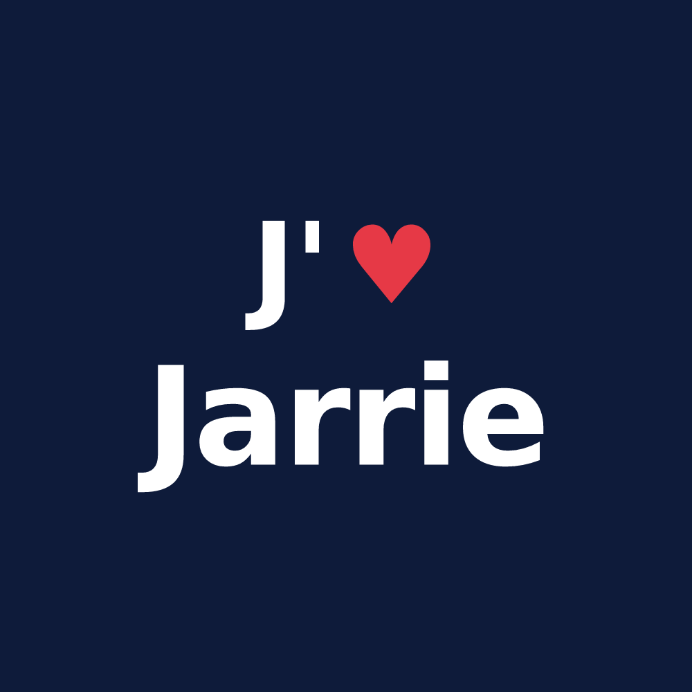 T-shirt personnalisé Jarrie — design J'aime Jarrie