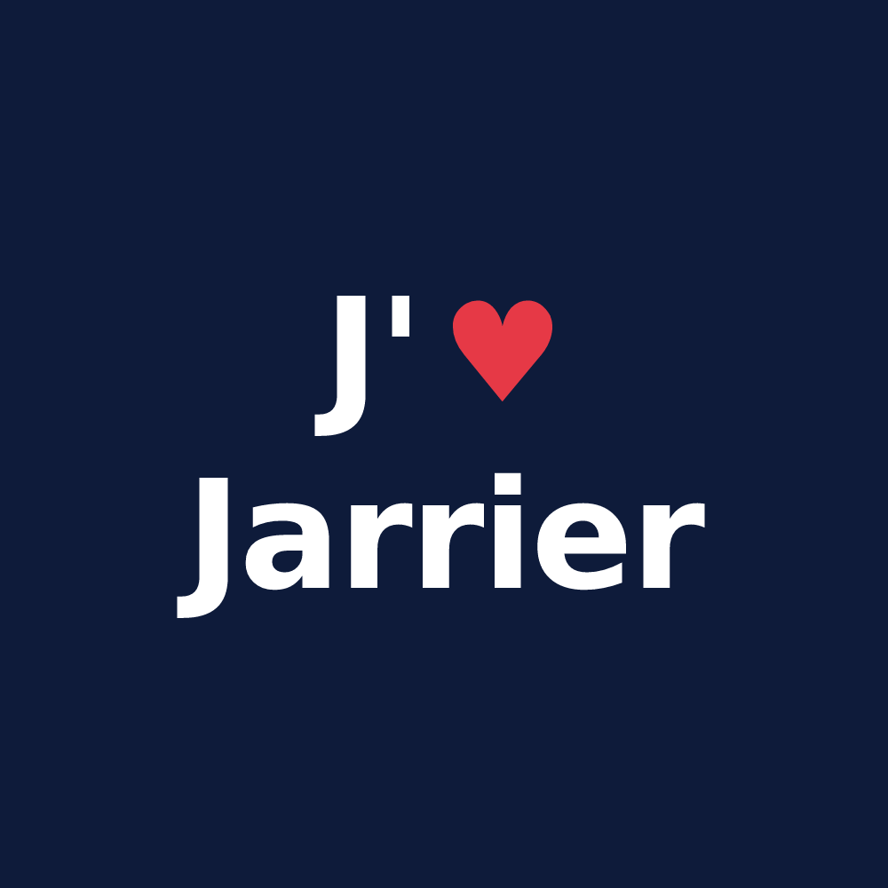 T-shirt personnalisé Jarrier — design J'aime Jarrier