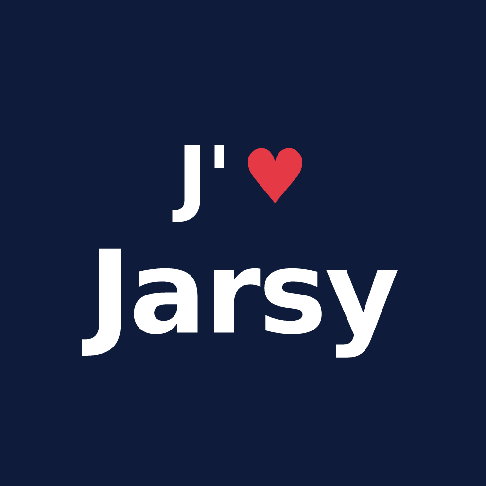 T-shirt personnalisé Jarsy — design J'aime Jarsy