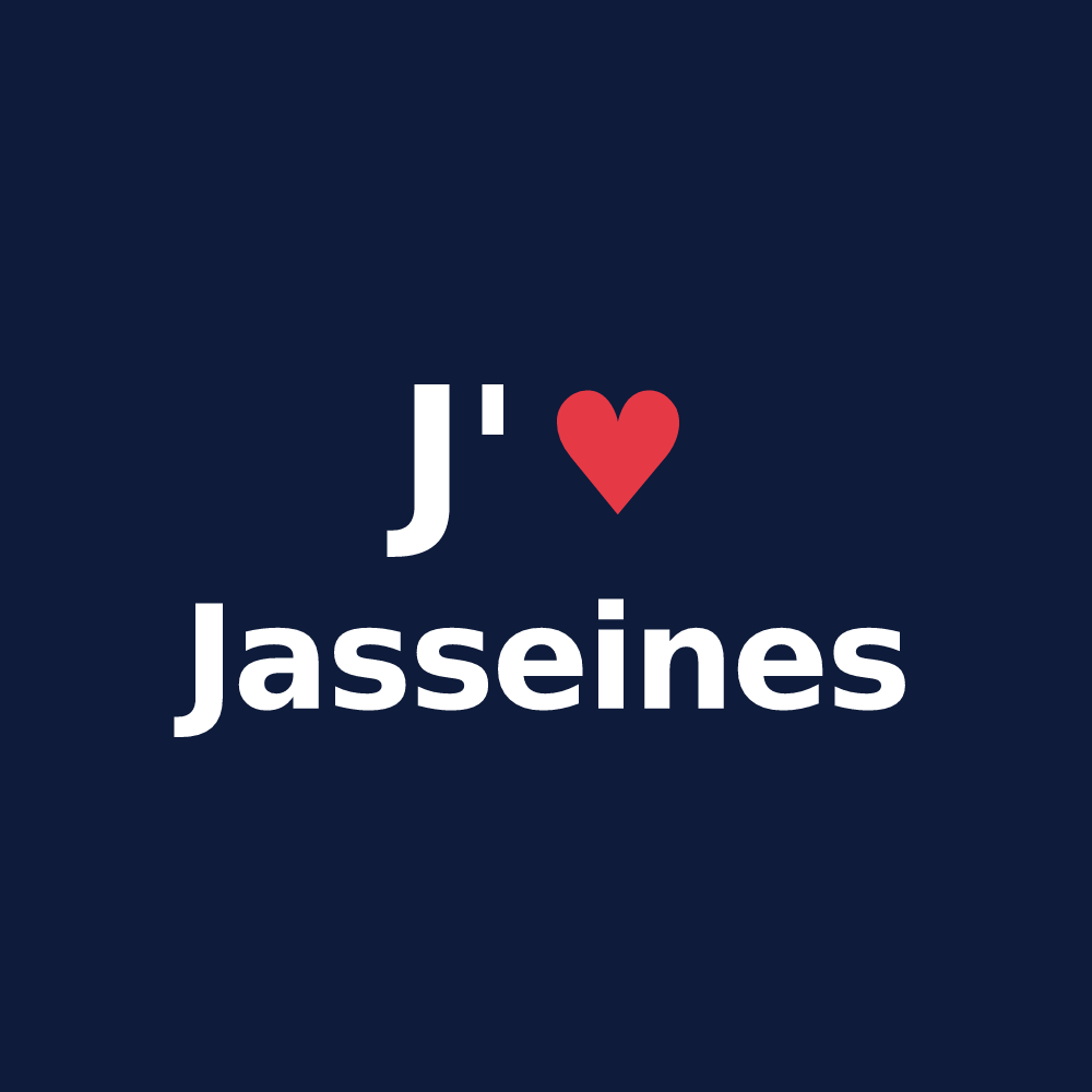 T-shirt personnalisé Jasseines — design J'aime Jasseines