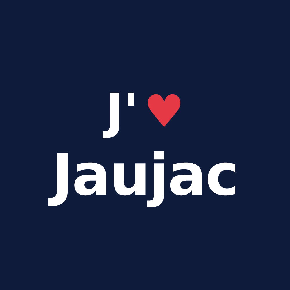T-shirt personnalisé Jaujac — design J'aime Jaujac