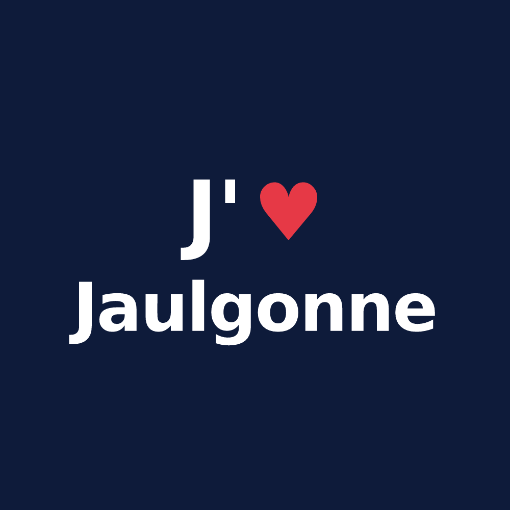 T-shirt personnalisé Jaulgonne — design J'aime Jaulgonne