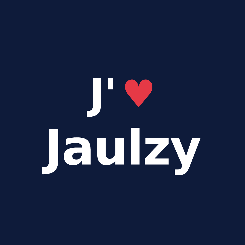 T-shirt personnalisé Jaulzy — design J'aime Jaulzy