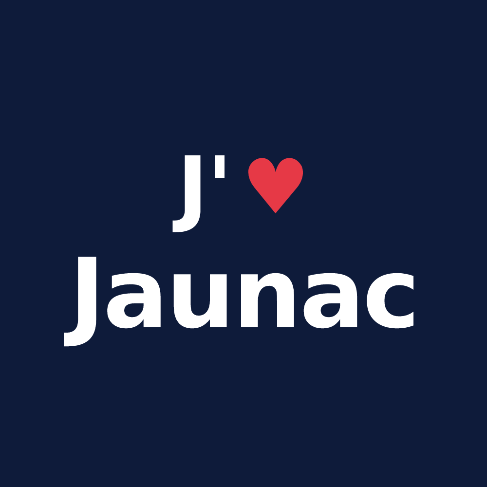 T-shirt personnalisé Jaunac — design J'aime Jaunac