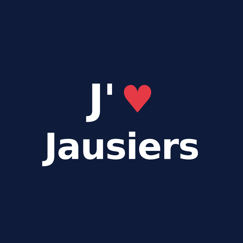 T-shirt personnalisé Jausiers — design J'aime Jausiers
