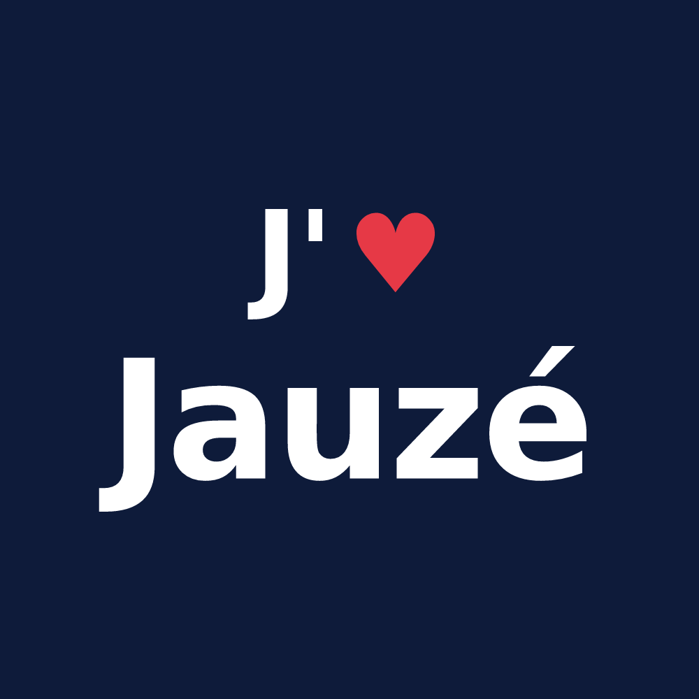 T-shirt personnalisé Jauzé — design J'aime Jauzé