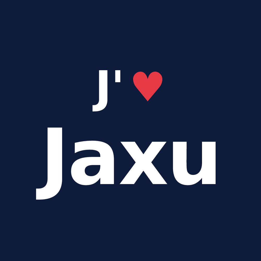 T-shirt personnalisé Jaxu — design J'aime Jaxu