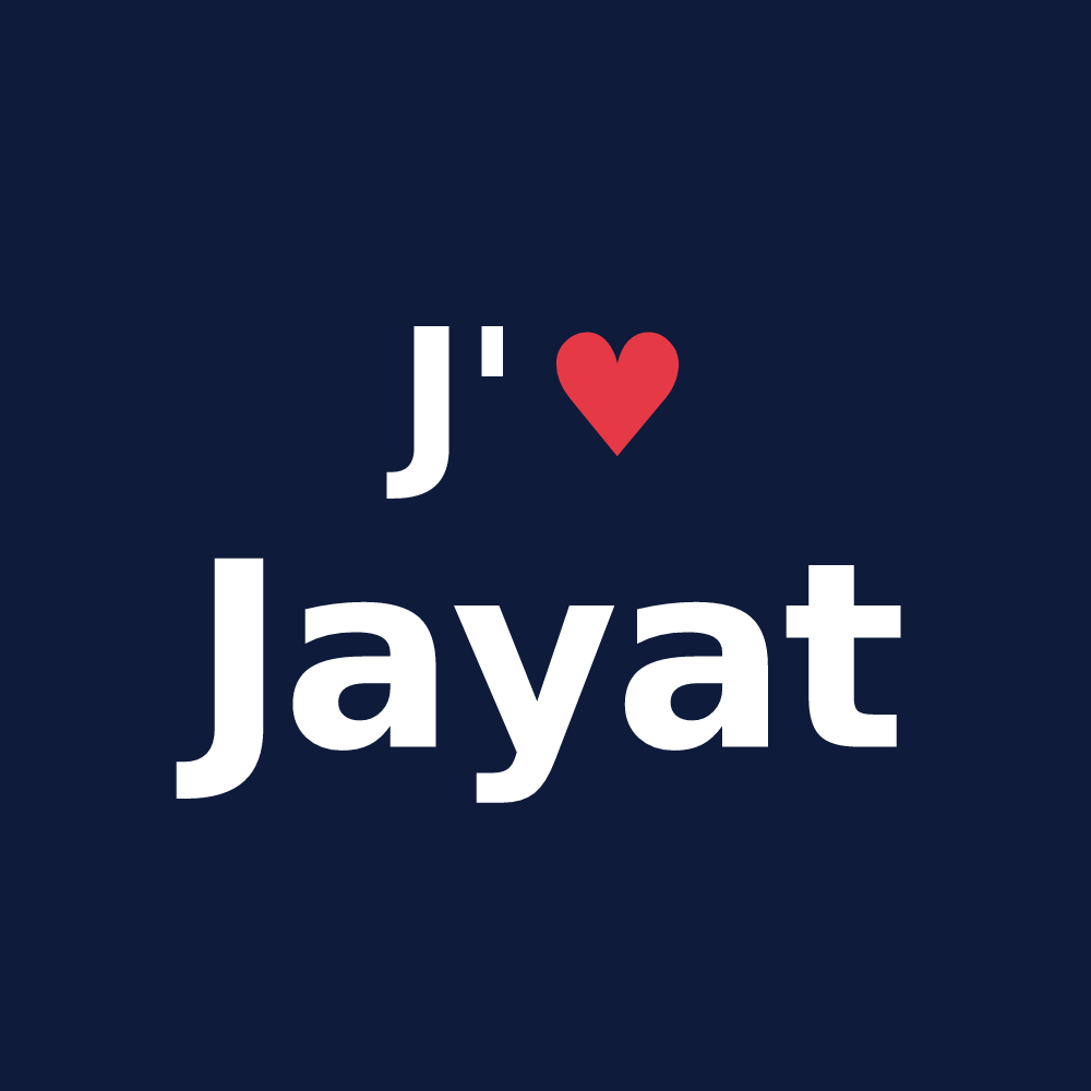 T-shirt personnalisé Jayat — design J'aime Jayat