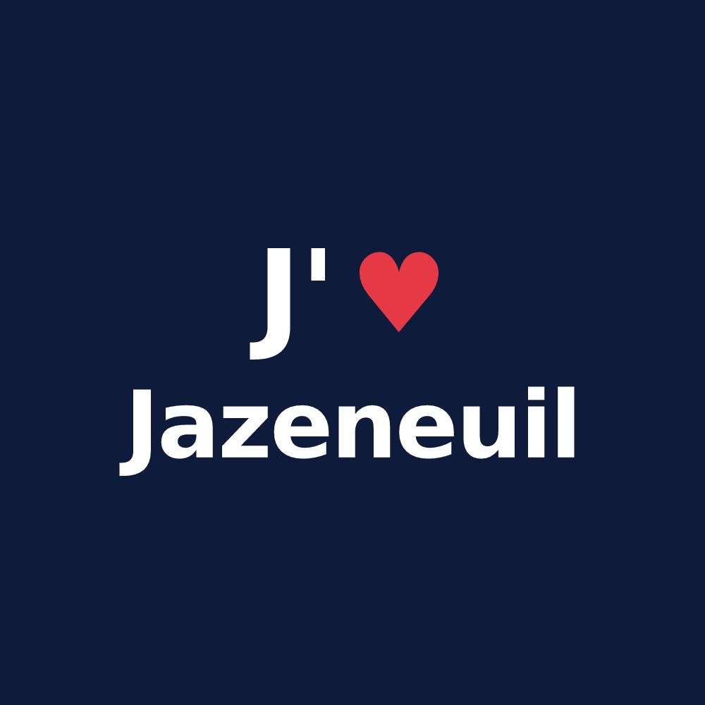 T-shirt personnalisé Jazeneuil — design J'aime Jazeneuil