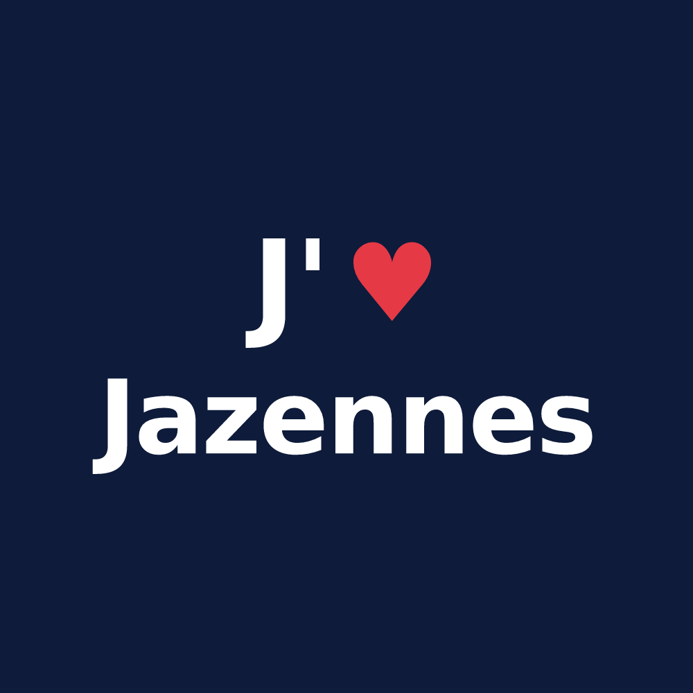 T-shirt personnalisé Jazennes — design J'aime Jazennes