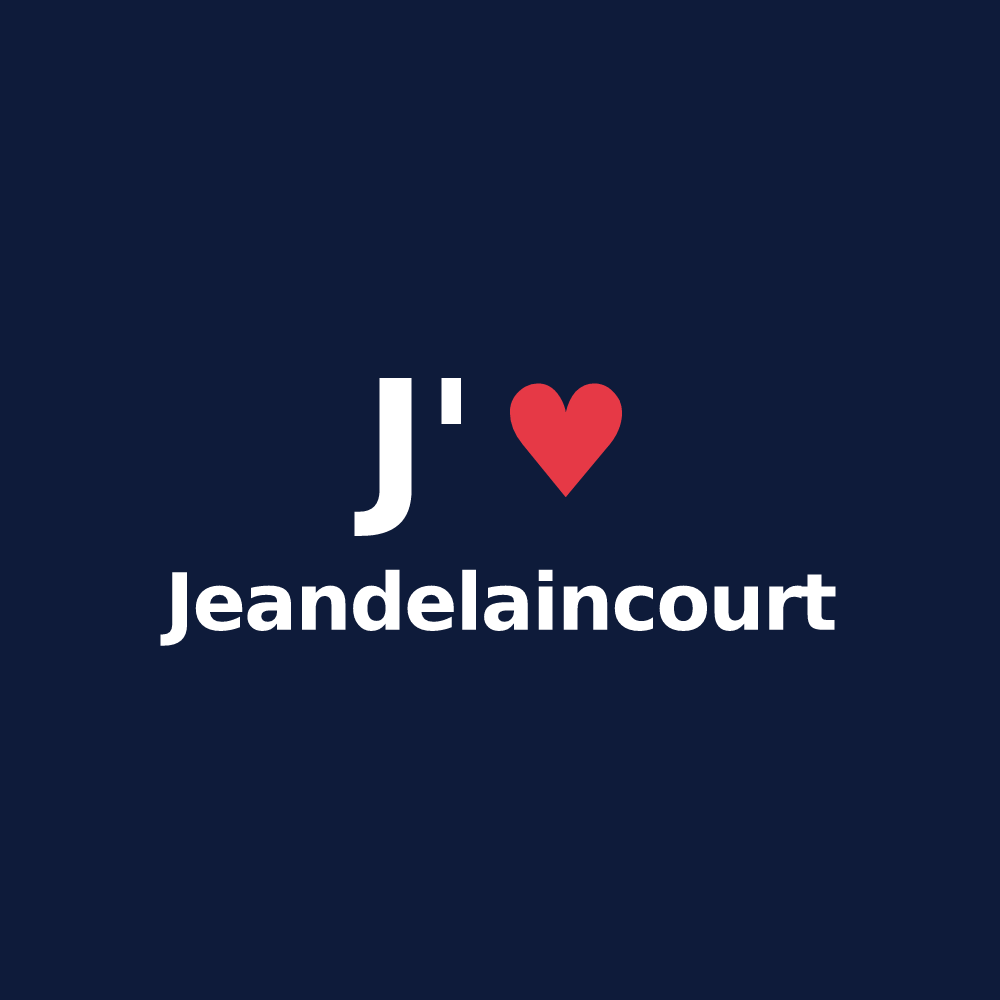 T-shirt personnalisé Jeandelaincourt — design J'aime Jeandelaincourt