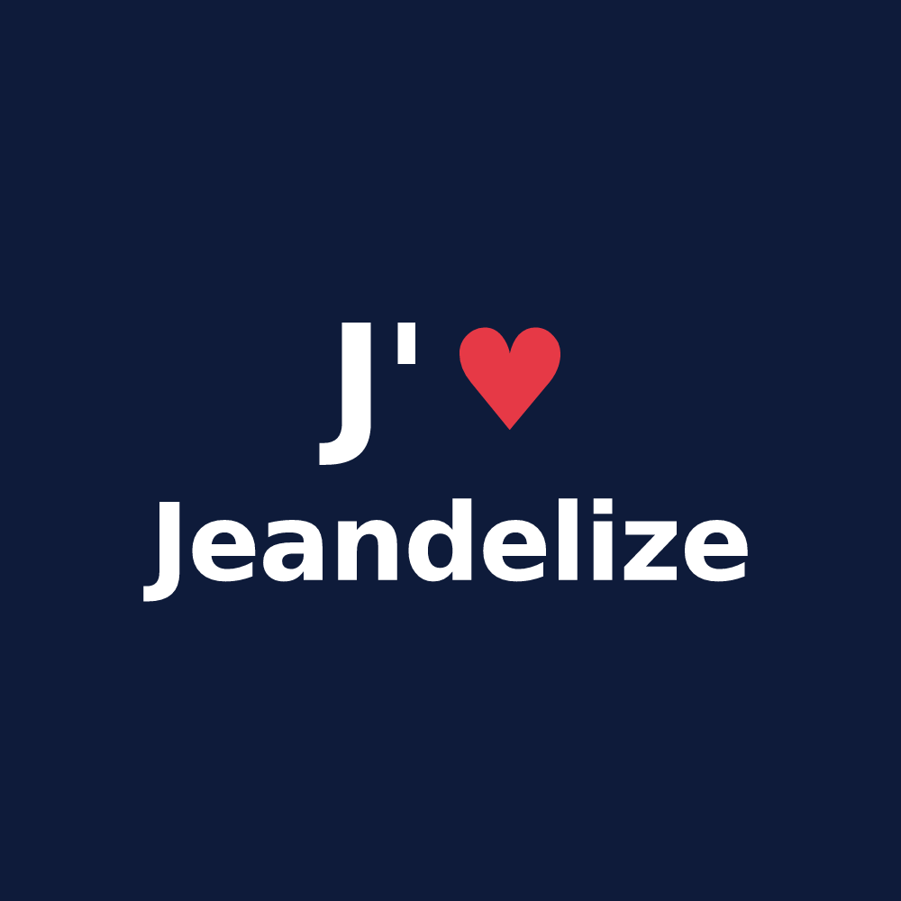 T-shirt personnalisé Jeandelize — design J'aime Jeandelize