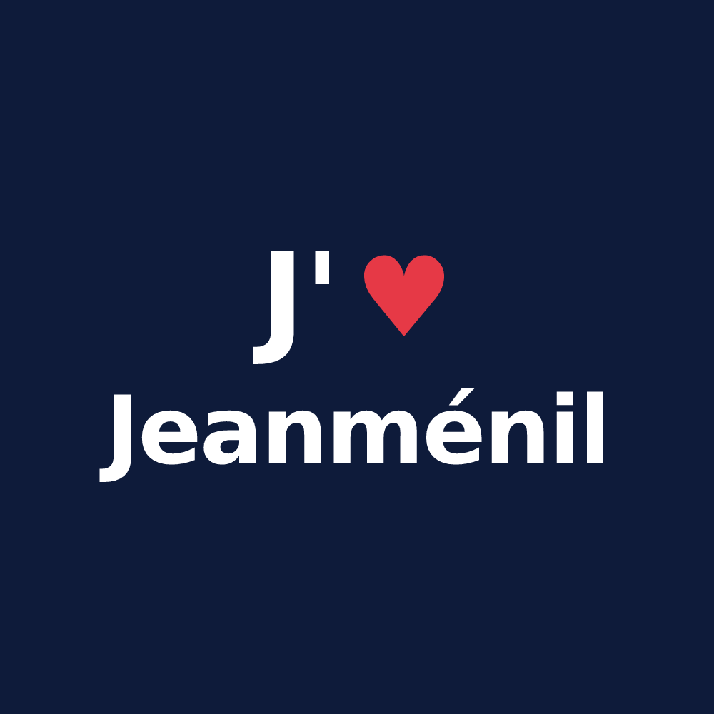T-shirt personnalisé Jeanménil — design J'aime Jeanménil