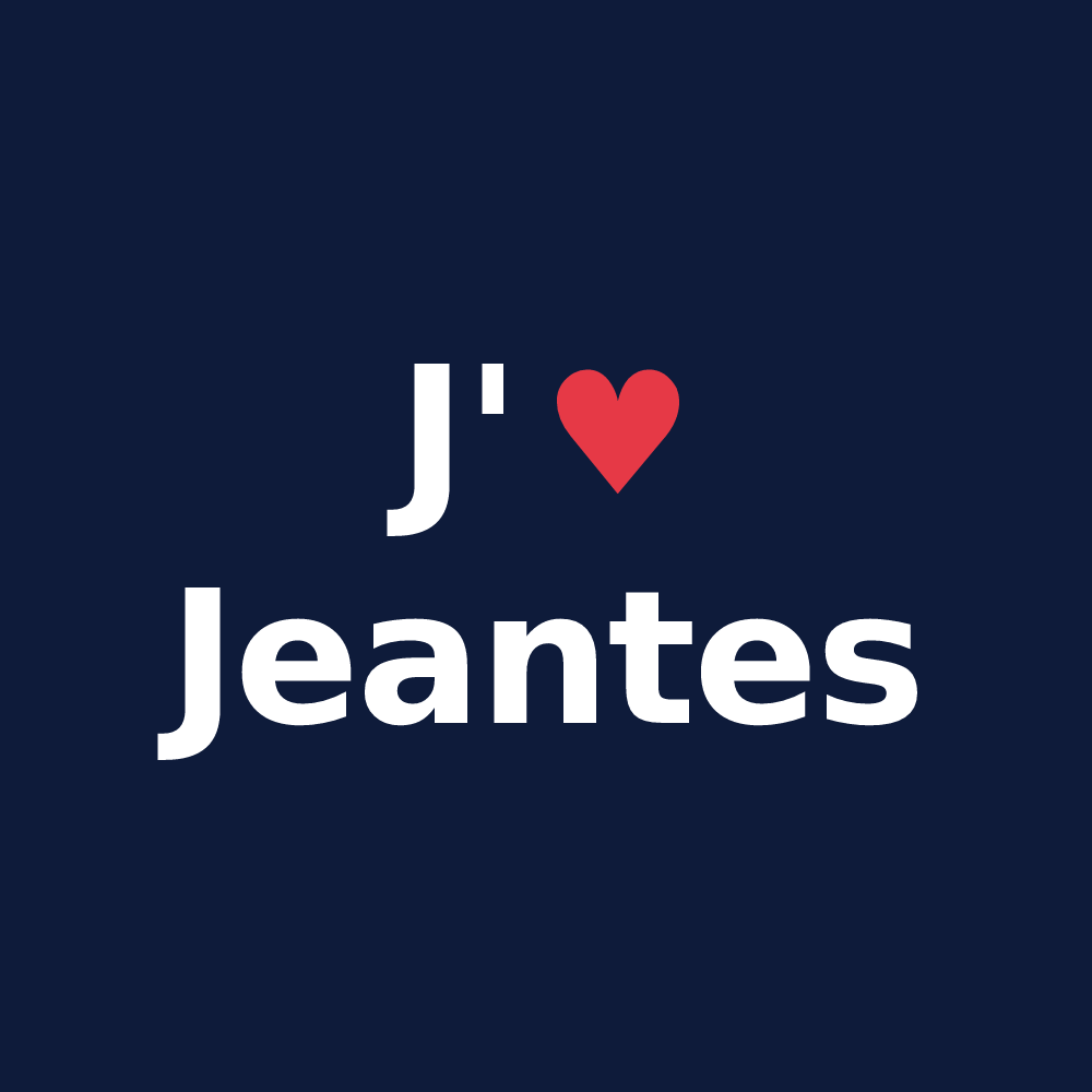 T-shirt personnalisé Jeantes — design J'aime Jeantes