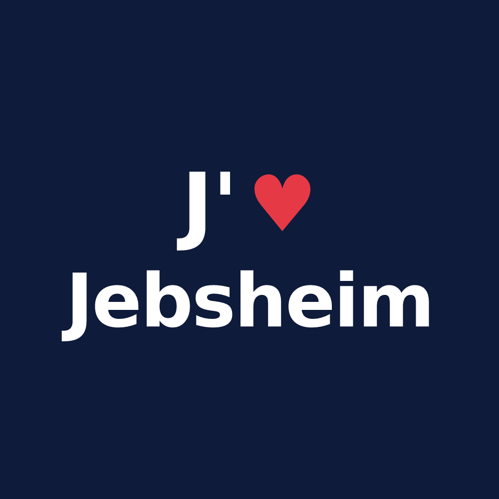 T-shirt personnalisé Jebsheim — design J'aime Jebsheim