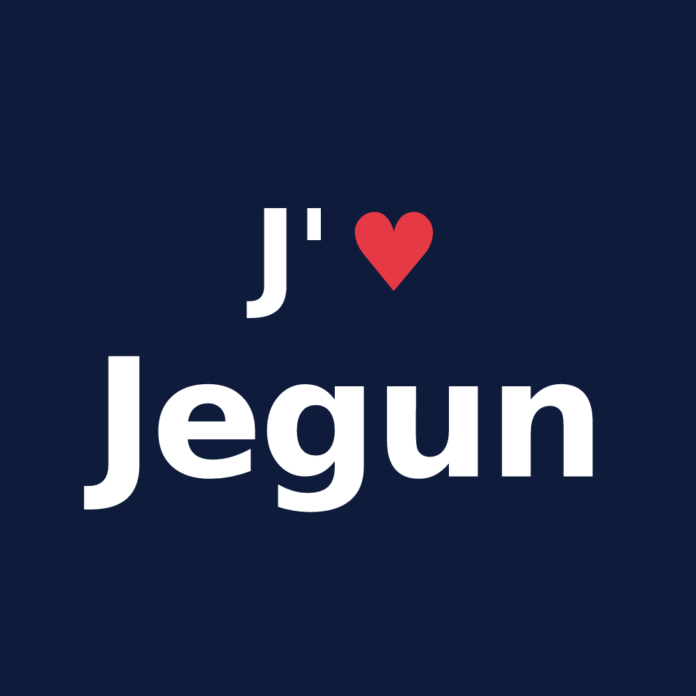 T-shirt personnalisé Jegun — design J'aime Jegun