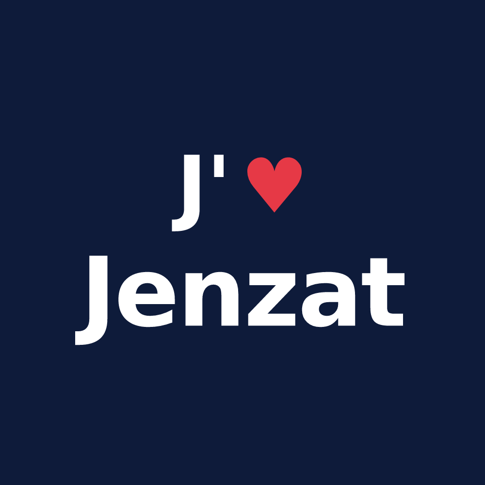 T-shirt personnalisé Jenzat — design J'aime Jenzat