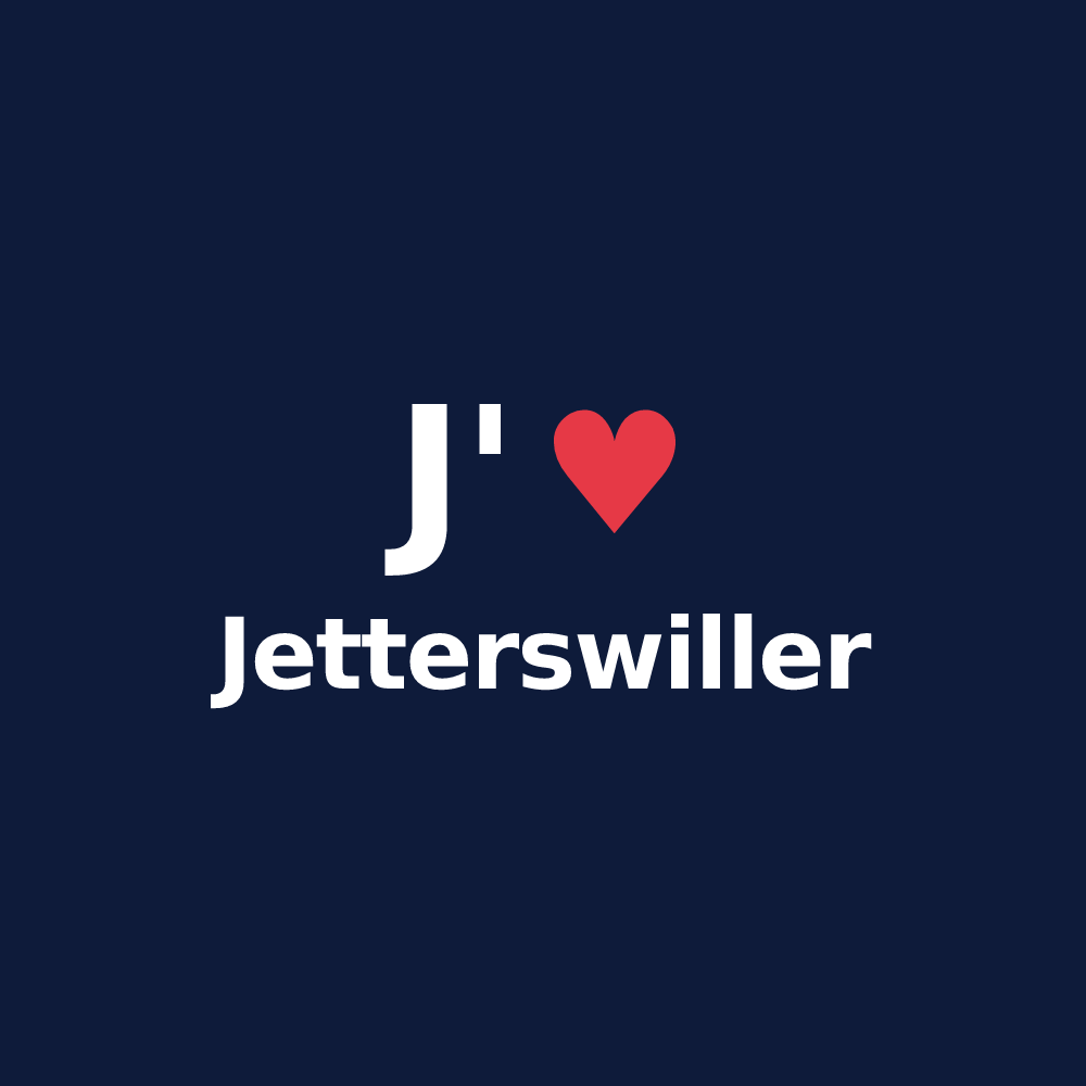 T-shirt personnalisé Jetterswiller — design J'aime Jetterswiller