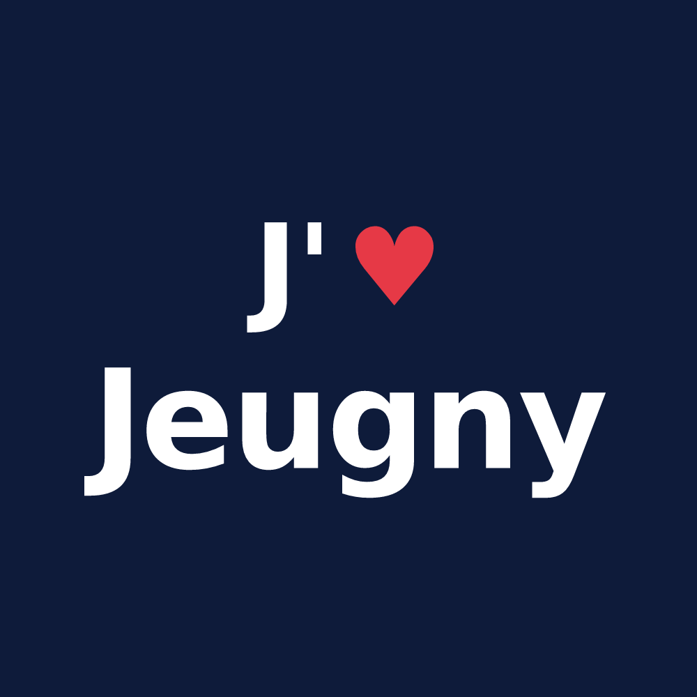 T-shirt personnalisé Jeugny — design J'aime Jeugny