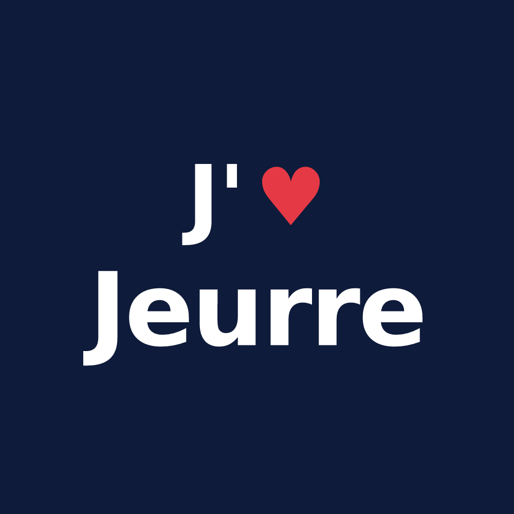 T-shirt personnalisé Jeurre — design J'aime Jeurre