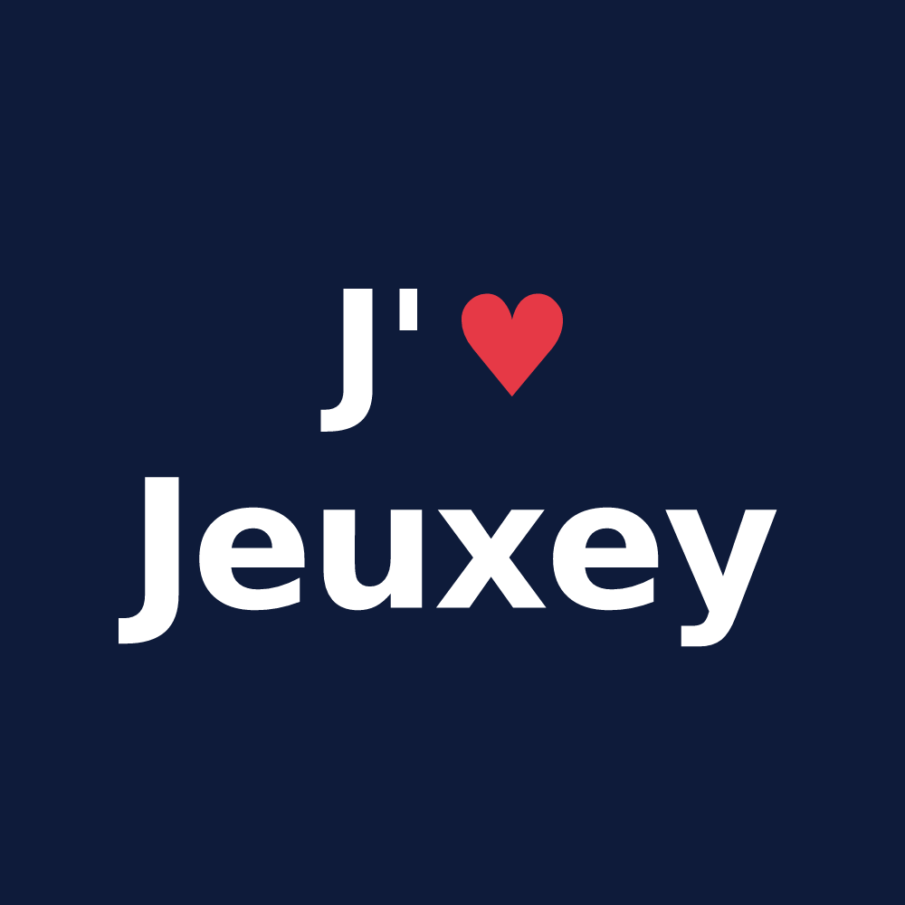 T-shirt personnalisé Jeuxey — design J'aime Jeuxey