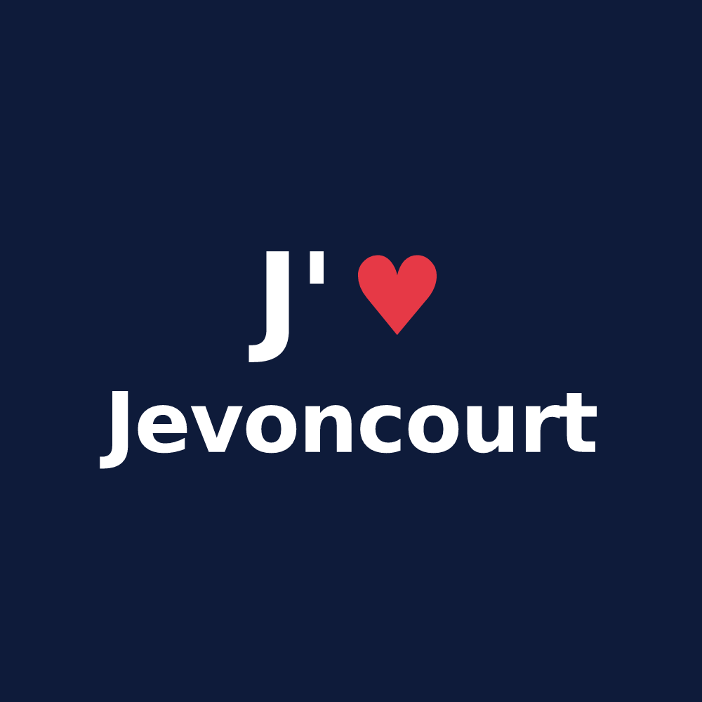 T-shirt personnalisé Jevoncourt — design J'aime Jevoncourt