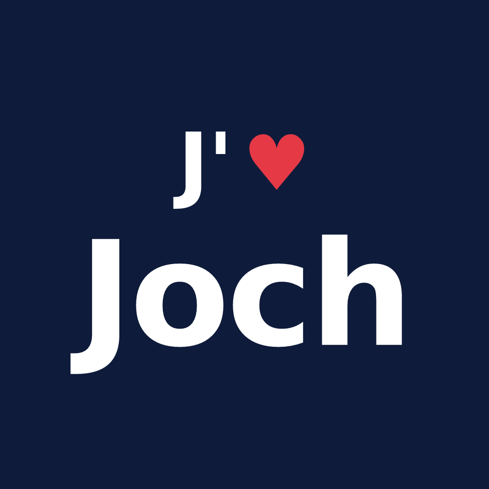 T-shirt personnalisé Joch — design « J'aime Joch » imprimé sur le t-shirt