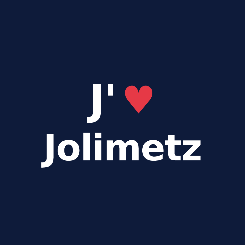 T-shirt personnalisé Jolimetz — design J'aime Jolimetz