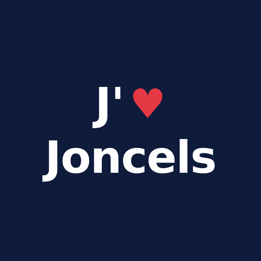 T-shirt personnalisé Joncels — design J'aime Joncels