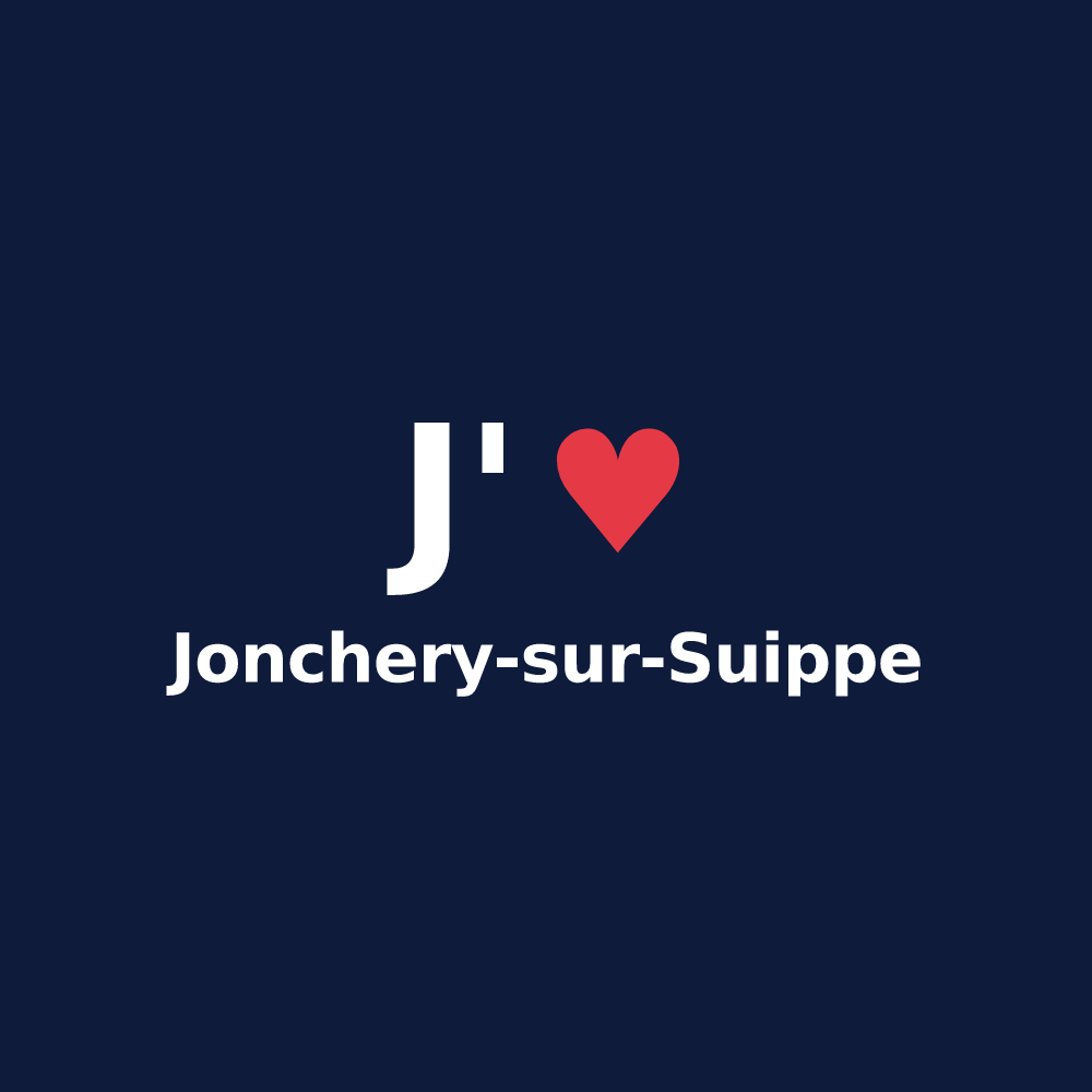 T-shirt personnalisé Jonchery-sur-Suippe — design J'aime Jonchery-sur-Suippe