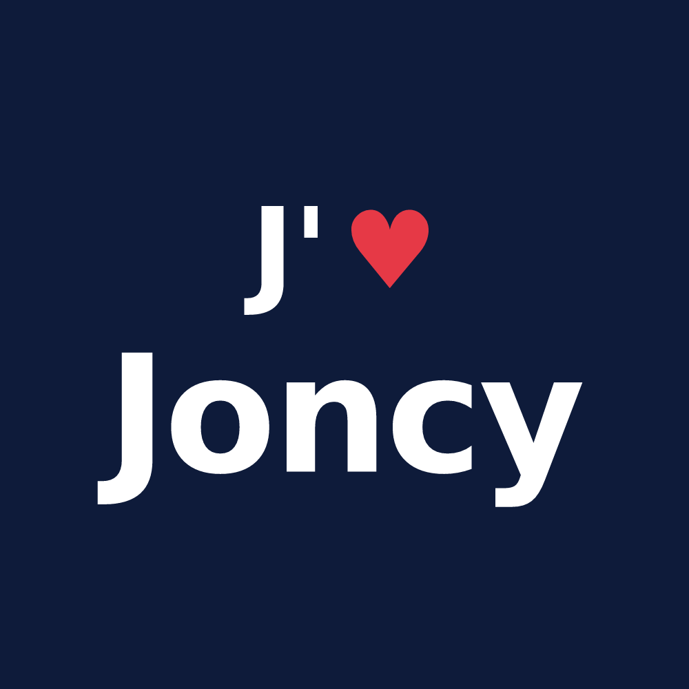 T-shirt personnalisé Joncy — design J'aime Joncy