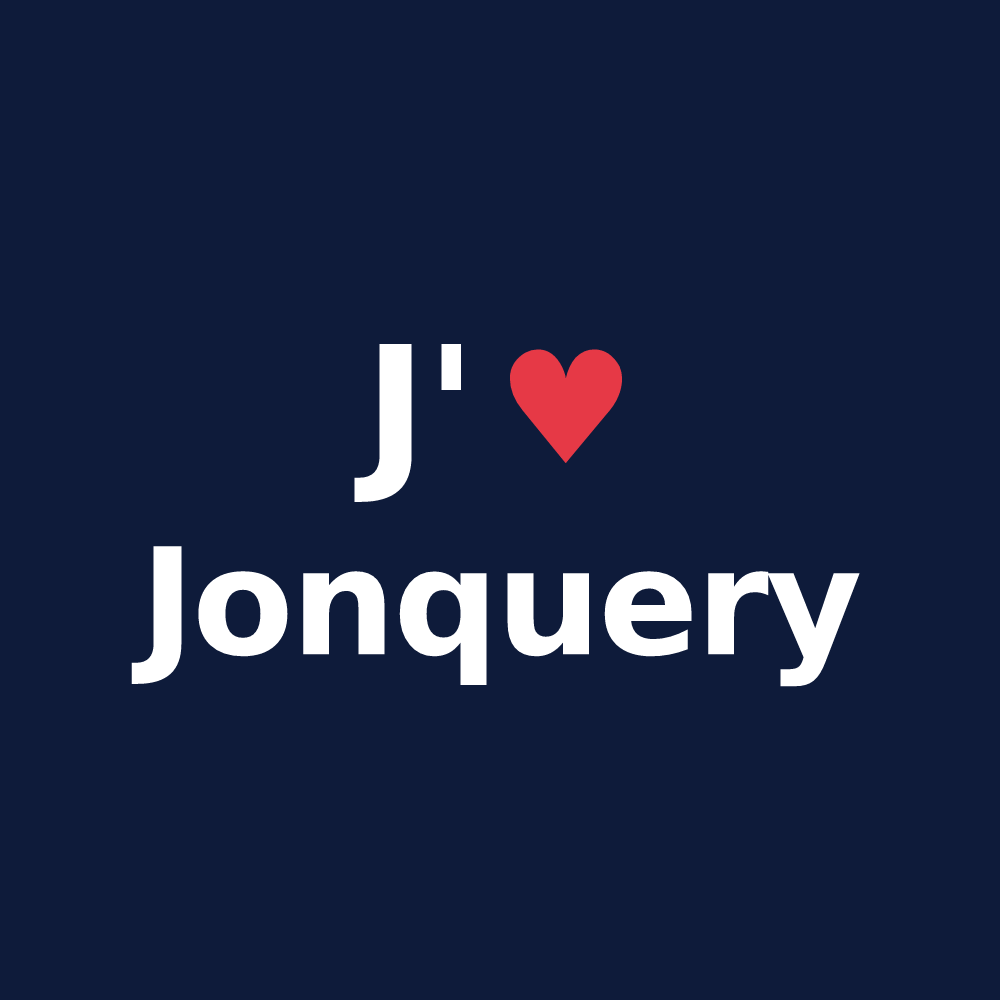 T-shirt personnalisé Jonquery — design « J'aime Jonquery » imprimé sur le t-shirt