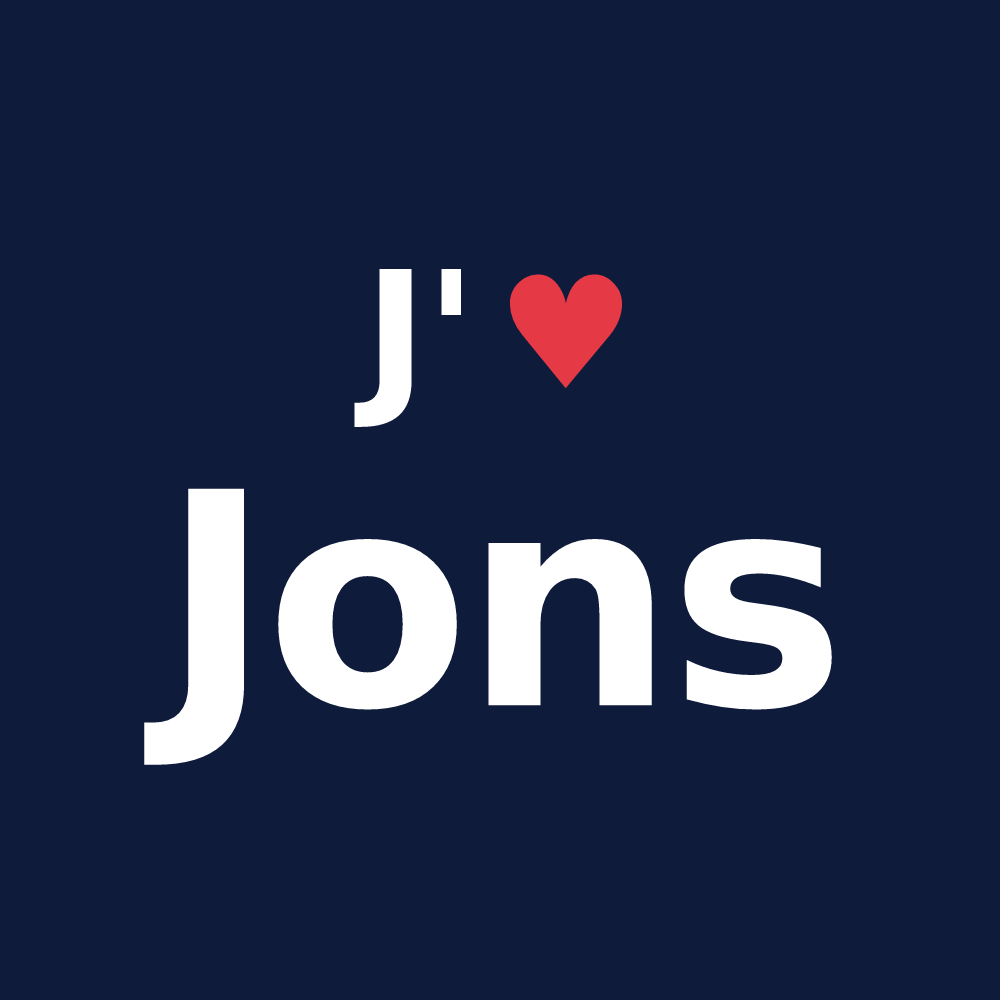 T-shirt personnalisé Jons — design J'aime Jons