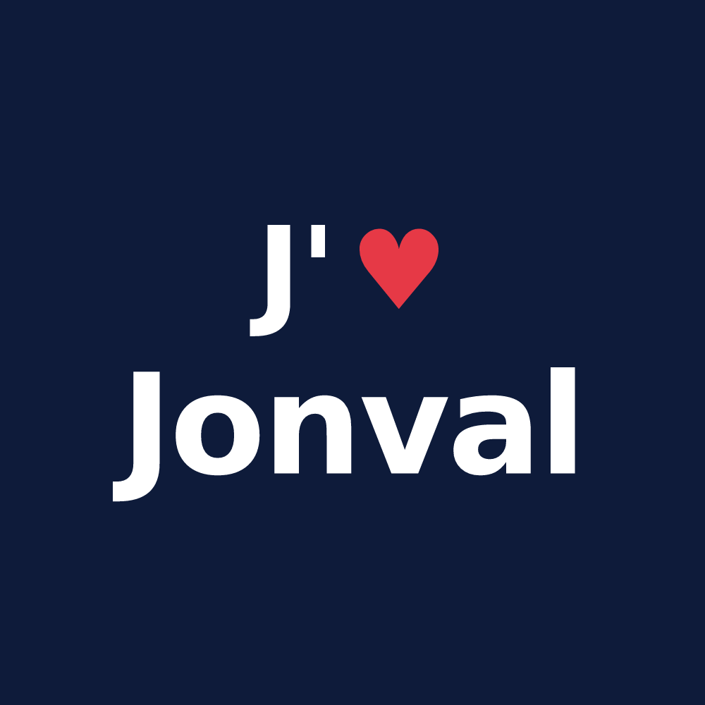 T-shirt personnalisé Jonval — design J'aime Jonval