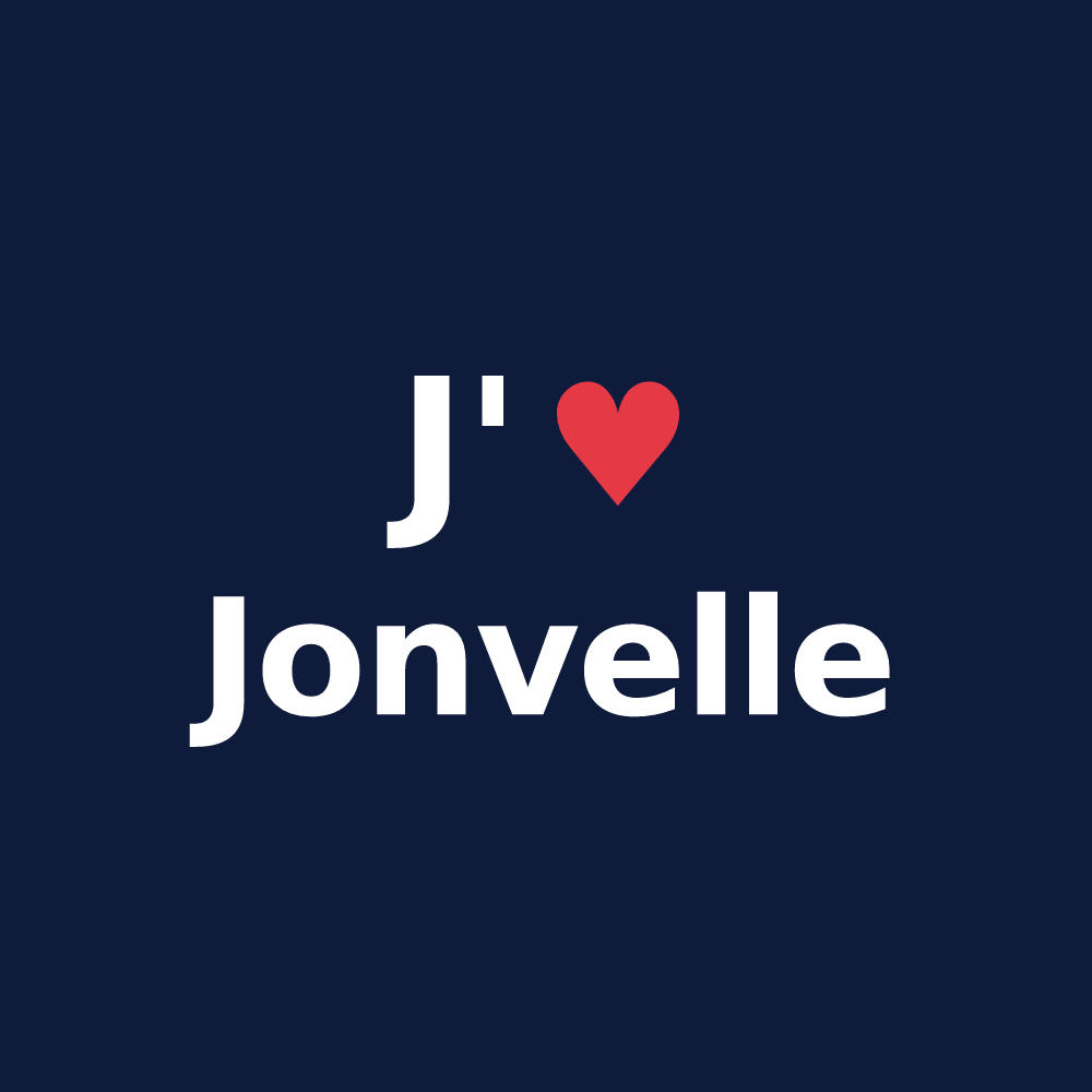 T-shirt personnalisé Jonvelle — design J'aime Jonvelle
