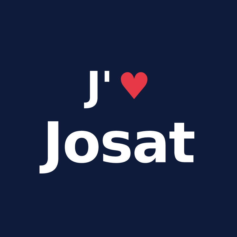 T-shirt personnalisé Josat — design J'aime Josat