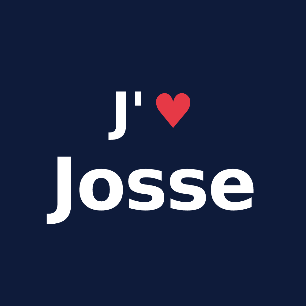 T-shirt personnalisé Josse — design J'aime Josse