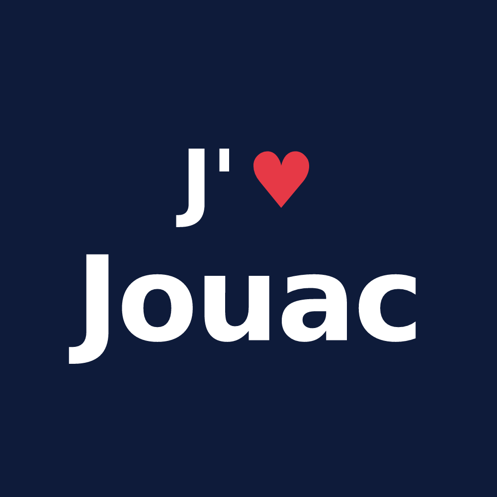 T-shirt personnalisé Jouac — design J'aime Jouac