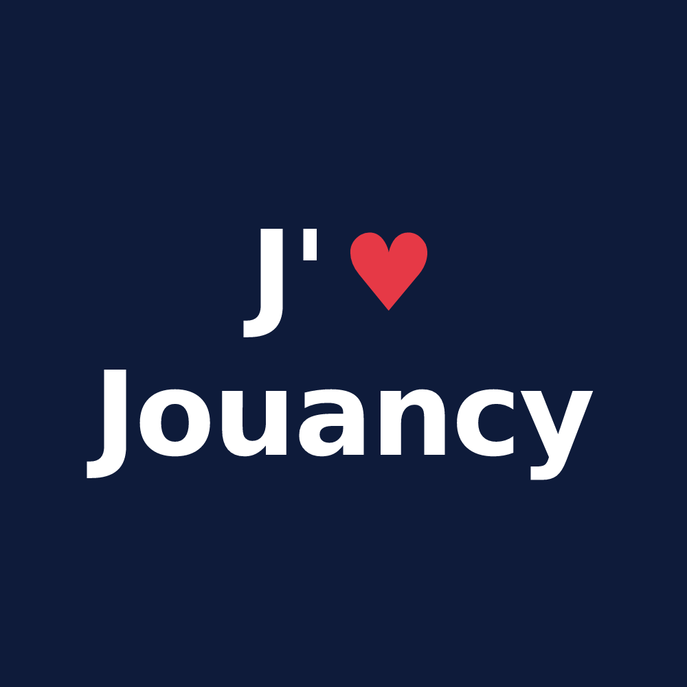 T-shirt personnalisé Jouancy — design J'aime Jouancy