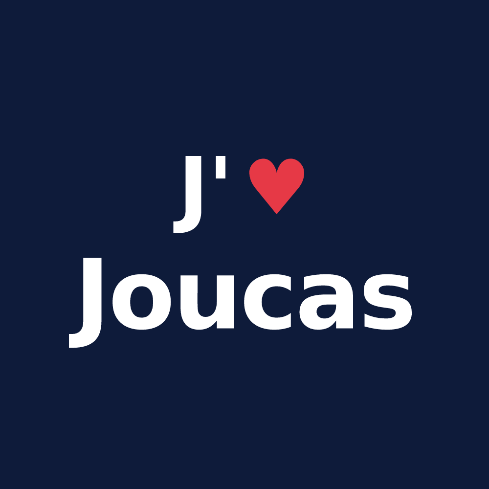 T-shirt personnalisé Joucas — design J'aime Joucas