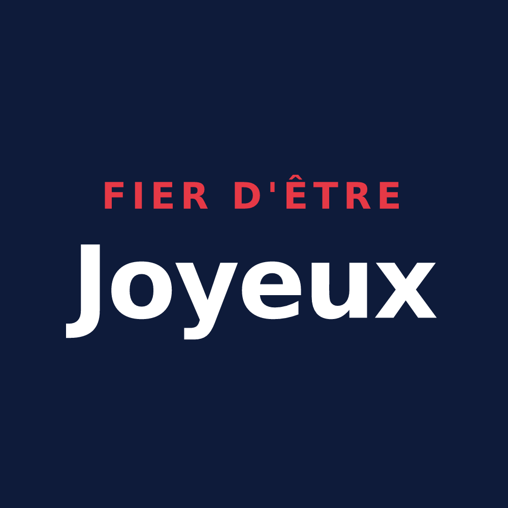 T-shirt « Fier d'être Joyeux » — design pour Joué-l'Abbé