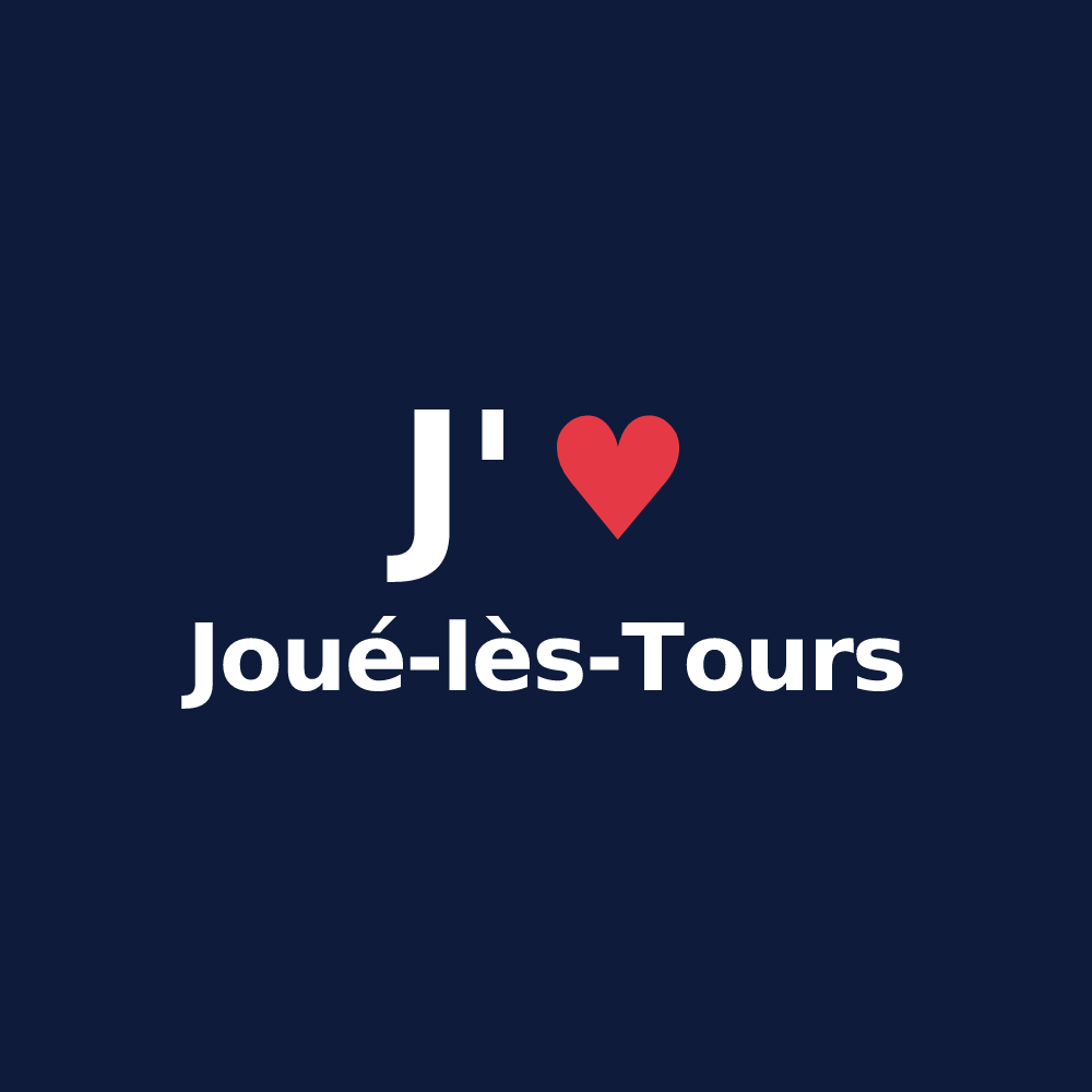 T-shirt personnalisé Joué-lès-Tours — design J'aime Joué-lès-Tours