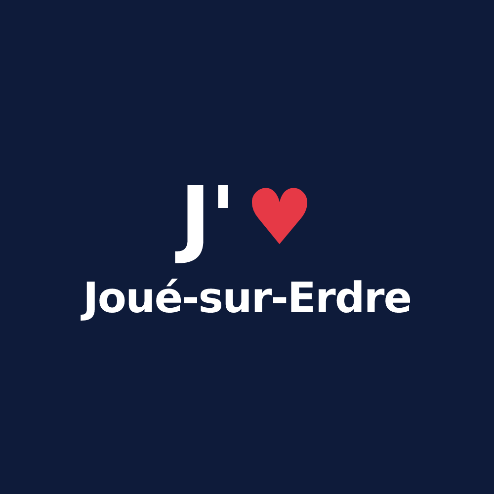 T-shirt personnalisé Joué-sur-Erdre — design J'aime Joué-sur-Erdre