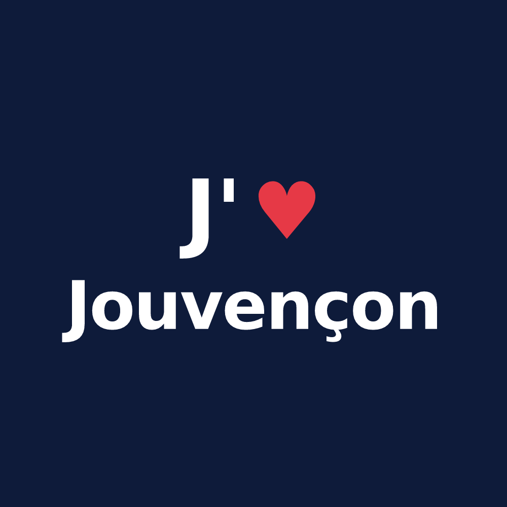 T-shirt personnalisé Jouvençon — design J'aime Jouvençon